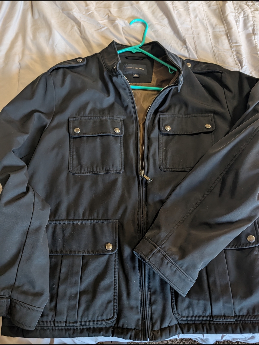 Banana Republic Men's Black Military Field Jacket